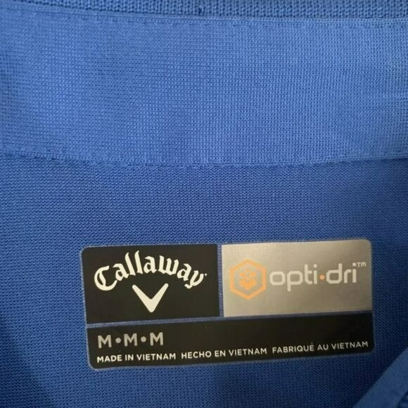 Callaway Opti-Dri Golf Shirt Mens M Magnetic Blue NWT - Picture 2 of 9